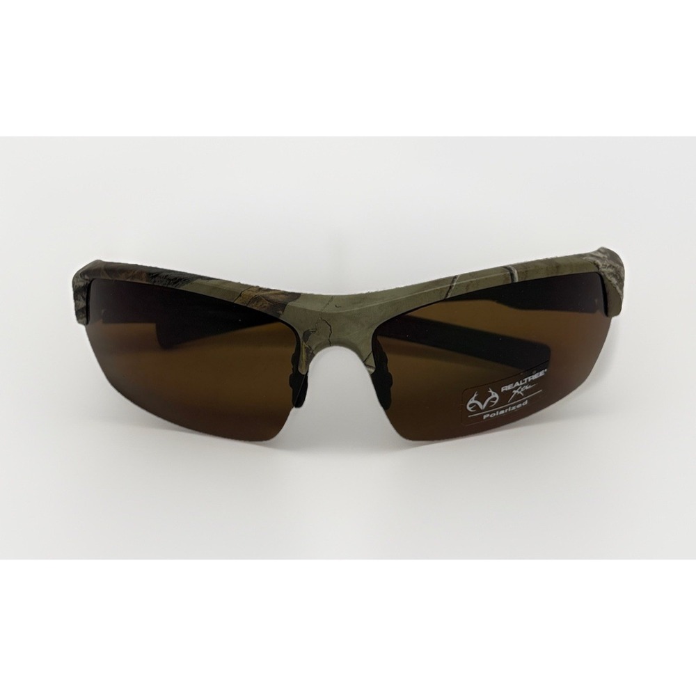 Team Realtree Polarized Camo Sunglasses Men's Sport Fishing Hunting Brown Lens